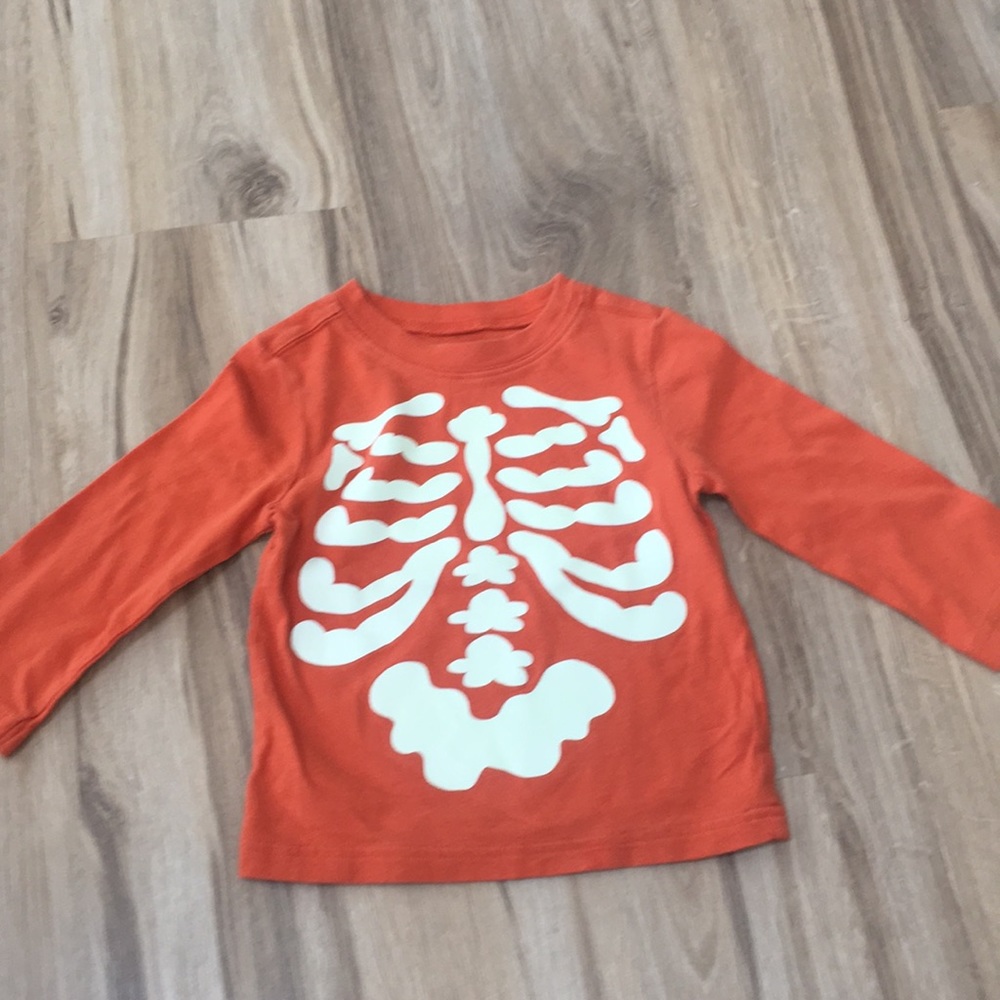 Crazy 8 orange skeleton t-shirt 12-18 months